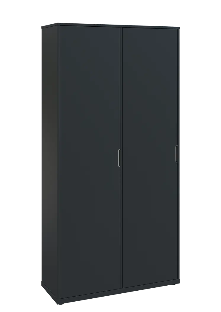 KSR6-81 L skříň šatní, 2x výsuvné ramínko, 2053x1022x400 mm, provedení levé, antracit